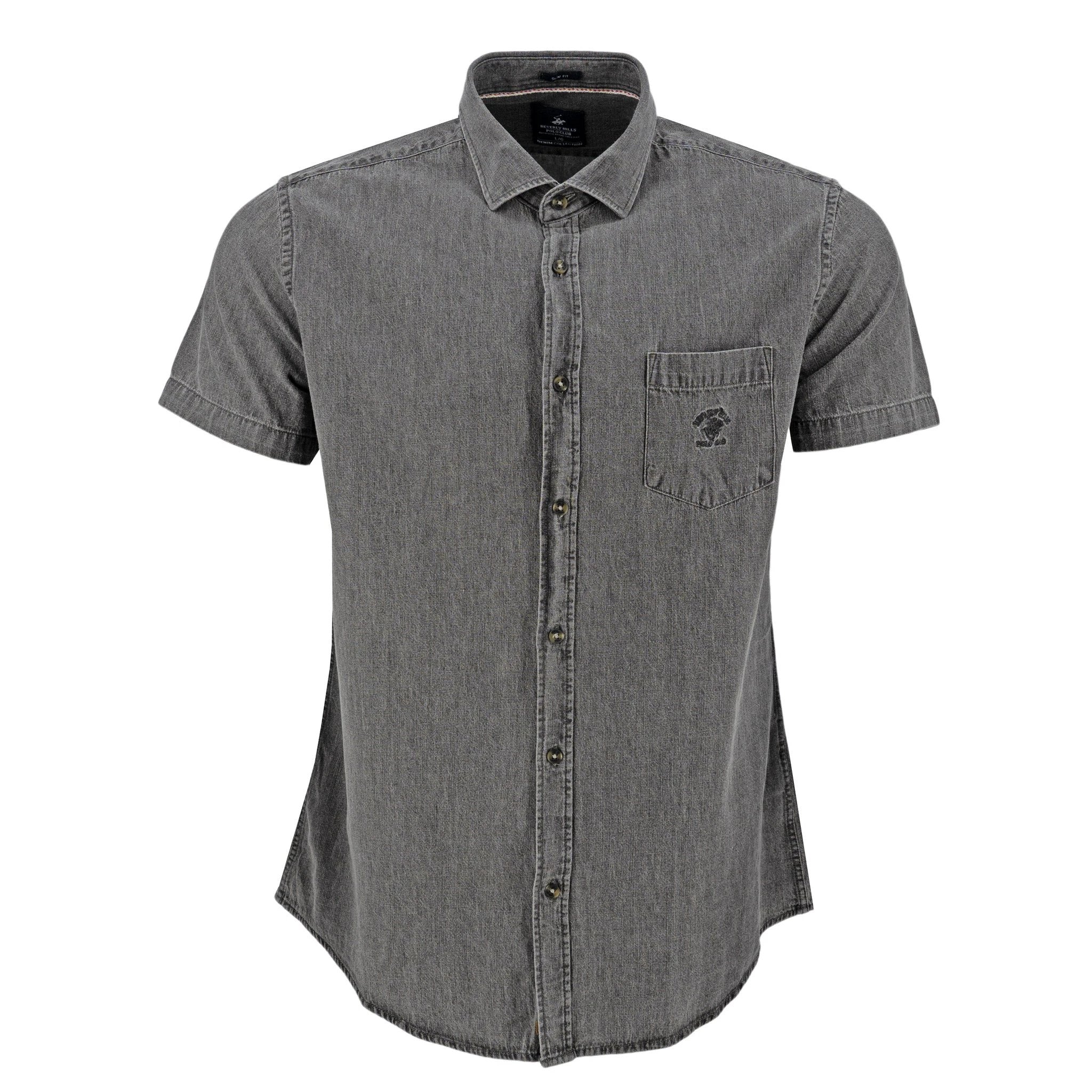 Camisa Beverly Hills Mangas Cortas Lisa Para Caballeros by Beverly Hills