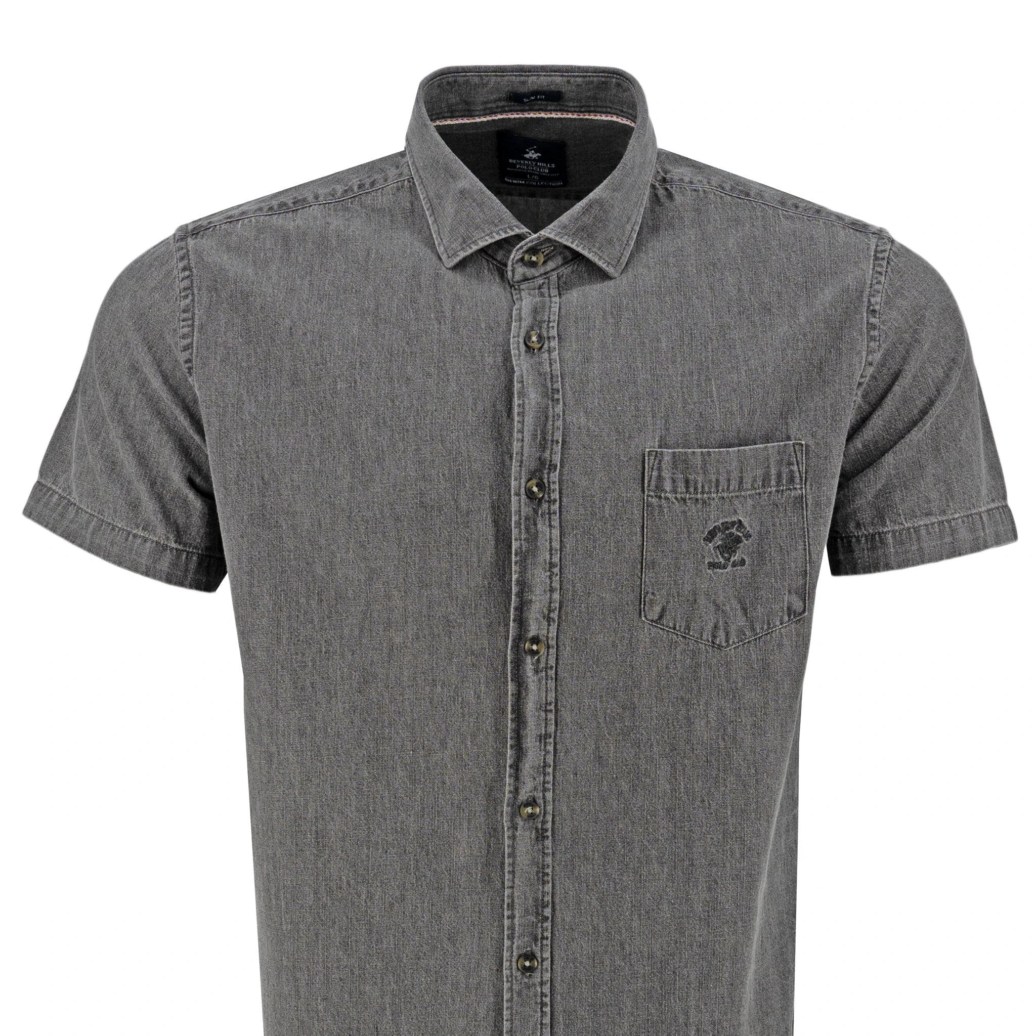 Camisa Beverly Hills Mangas Cortas Lisa Para Caballeros by Beverly Hills