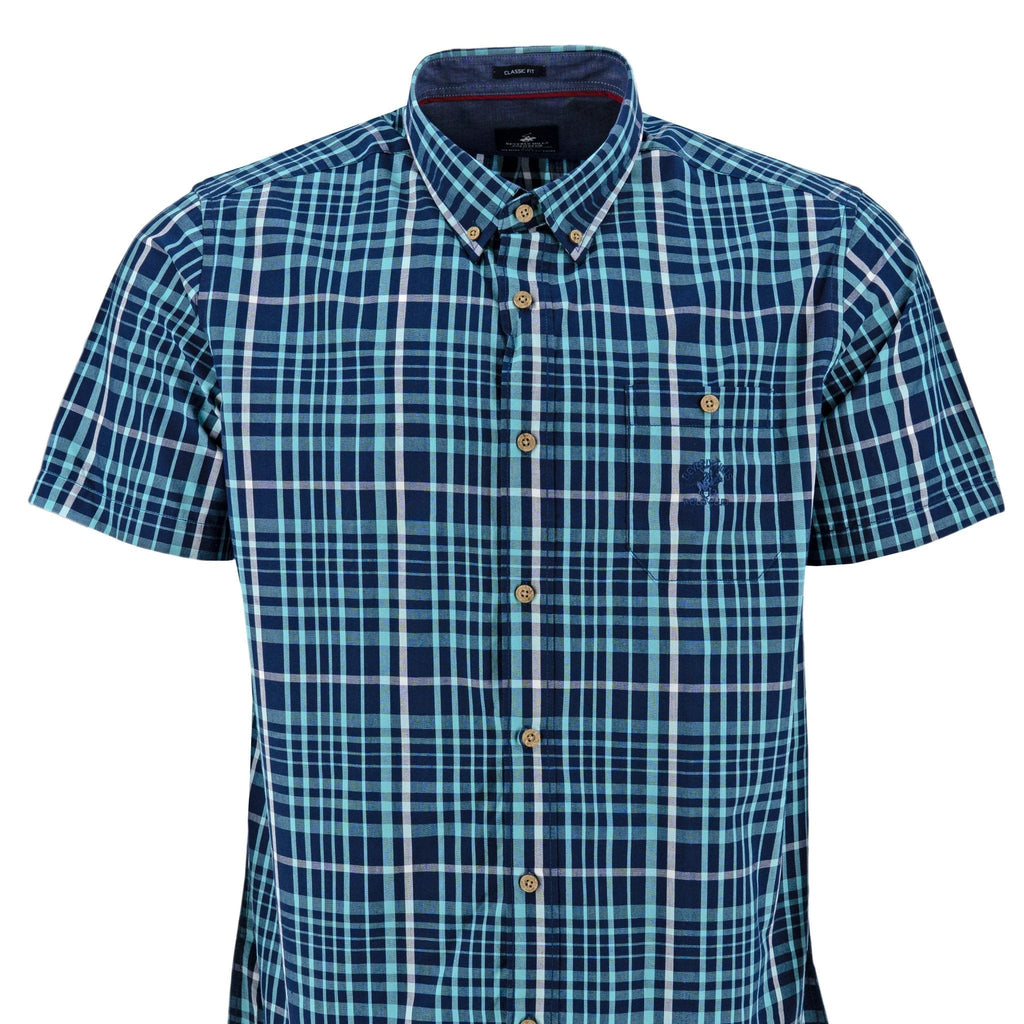Camisa Beverly Hills Mangas Cortas Cuadros Para Caballeros by Beverly Hills