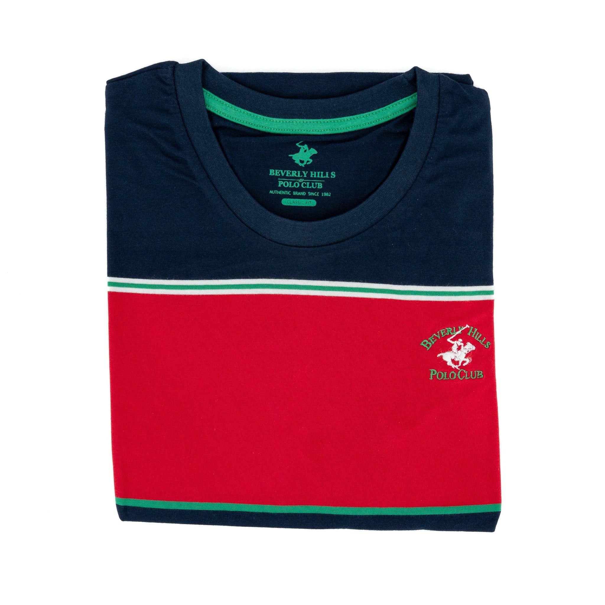 Camiseta Beverly Hills Mangas Cortas Combinado P/ Caballeros by Beverly Hills