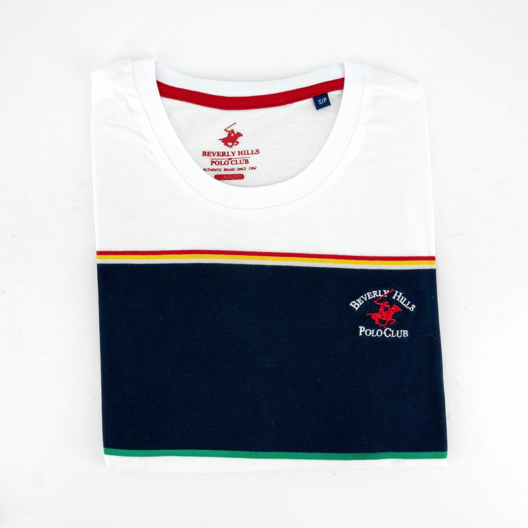 Camiseta Beverly Hills Mangas Cortas Combinado P/ Caballeros by Beverly Hills