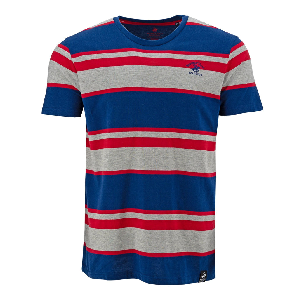 Camiseta Beverly Hills Mangas Cortas Rayas Para Caballeros by Beverly Hills