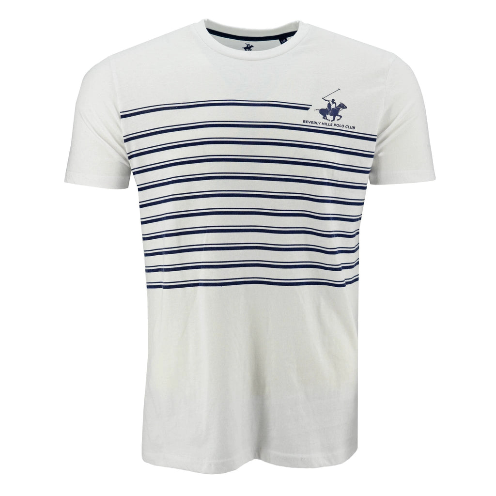 Camiseta Beverly Hills Mangas Cortas Rayas Para Caballeros by Beverly Hills