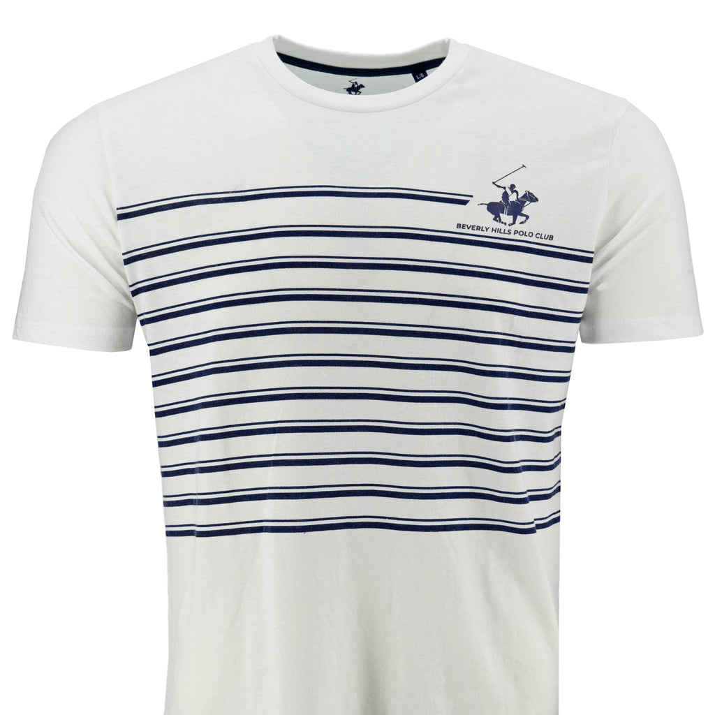 Camiseta Beverly Hills Mangas Cortas Rayas Para Caballeros by Beverly Hills