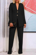 Conjunto E-Show Mangas Largas 2 Botones Liso P/ Damas by E-show