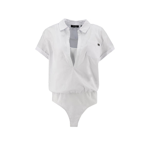 Blusa Badgley Mischka Mangas Cortas Lisa para Damas