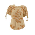 Blusa Badgley Mischka Mangas Cortas Floral para Damas