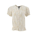 Blusa Badgley Mischka Mangas Cortas Bordada Floral para Damas