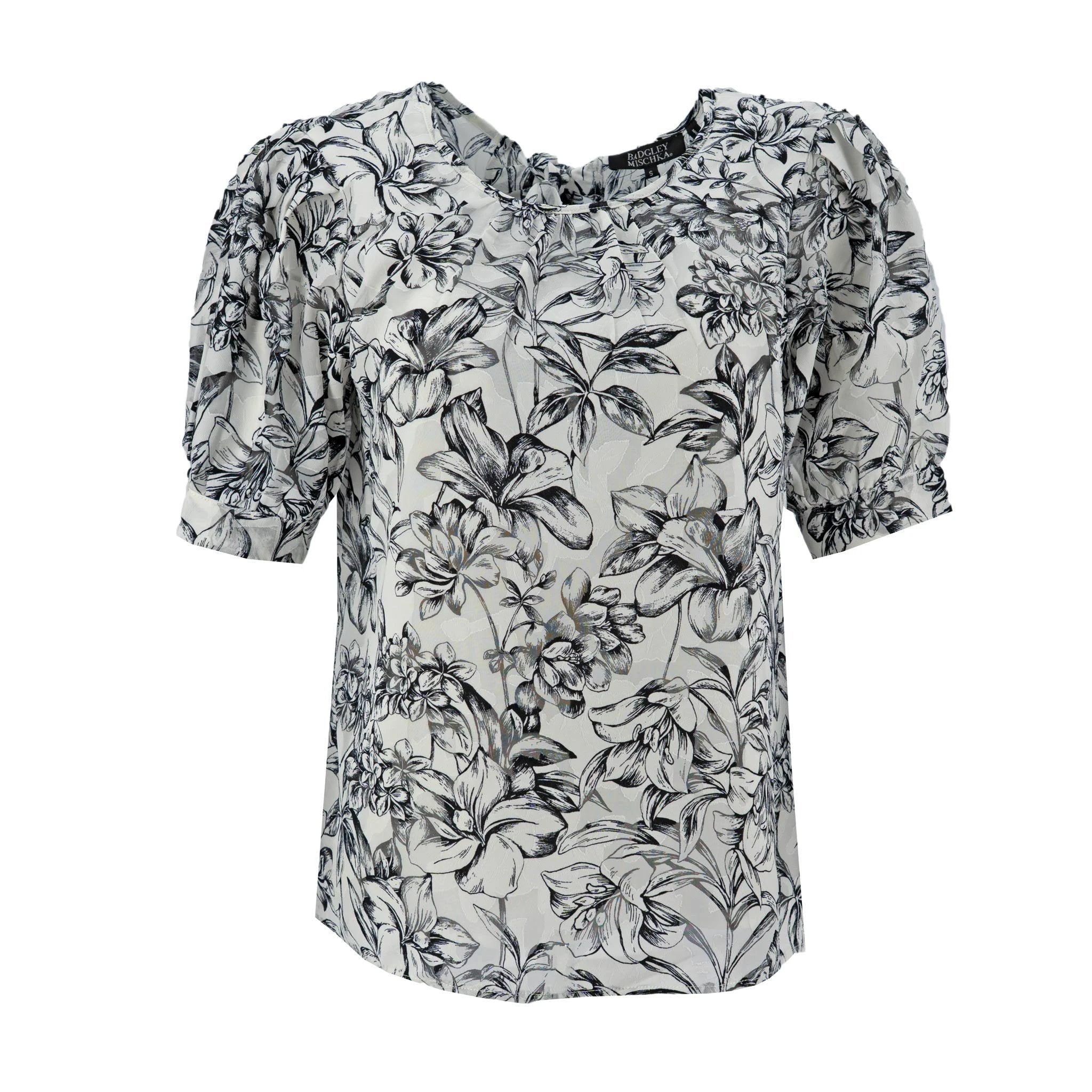 Top Badgley Mischka Mangas Cortas Estampado Para Damas by Badgley Mischka