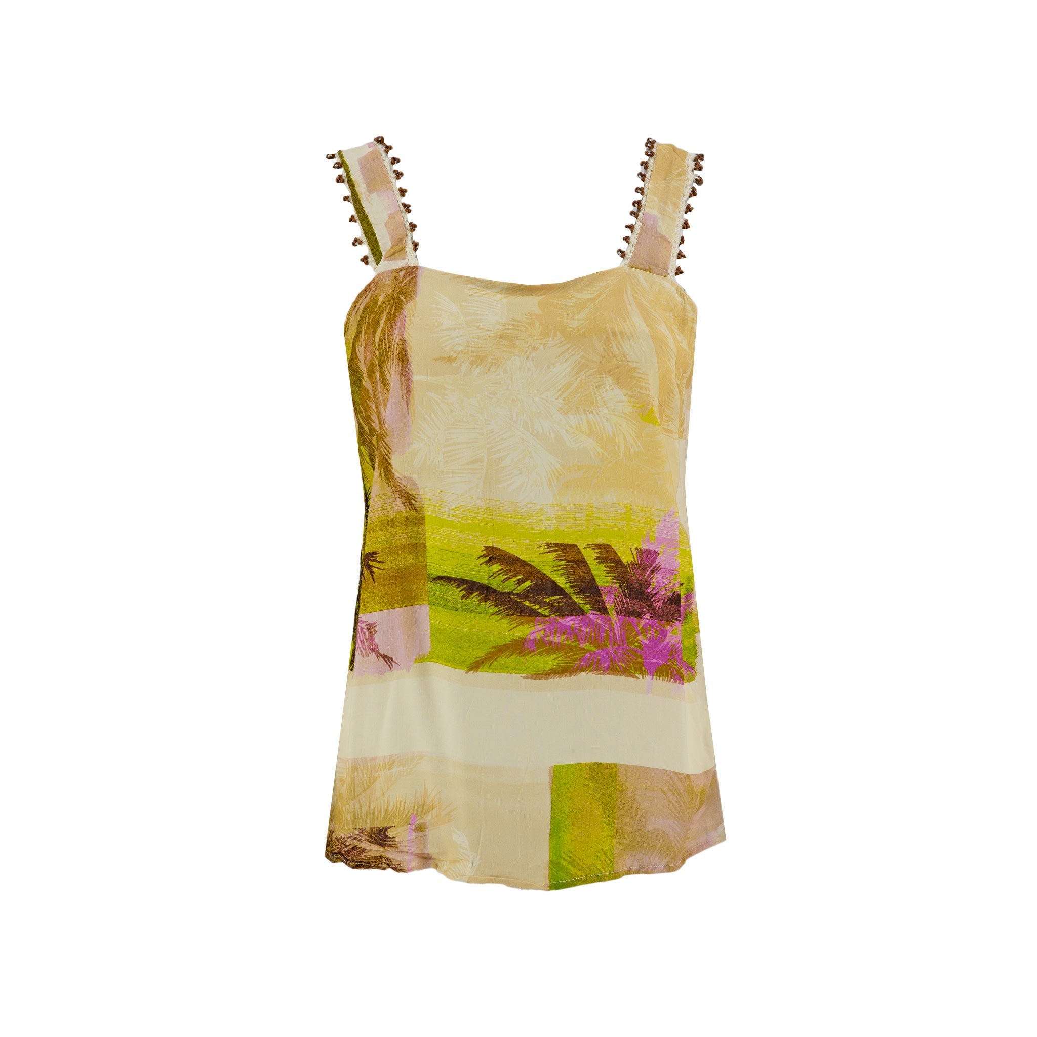 Blusa Badgley Mischka sin Mangas Palmas para Damas
