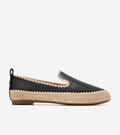 W34991:BLACK LEATHER / RAFFIA