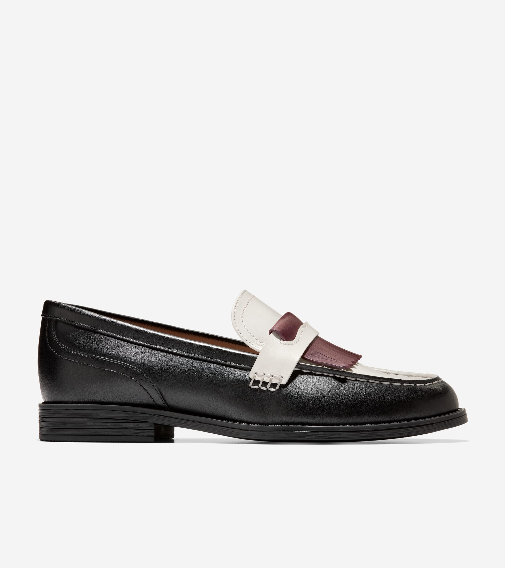 W33553:IVORY/BLACK/CH DK GARNET LTR