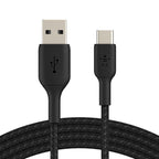 Belkin Cable trenzado USB-C a USB-A BoostCharge 1m - Negro