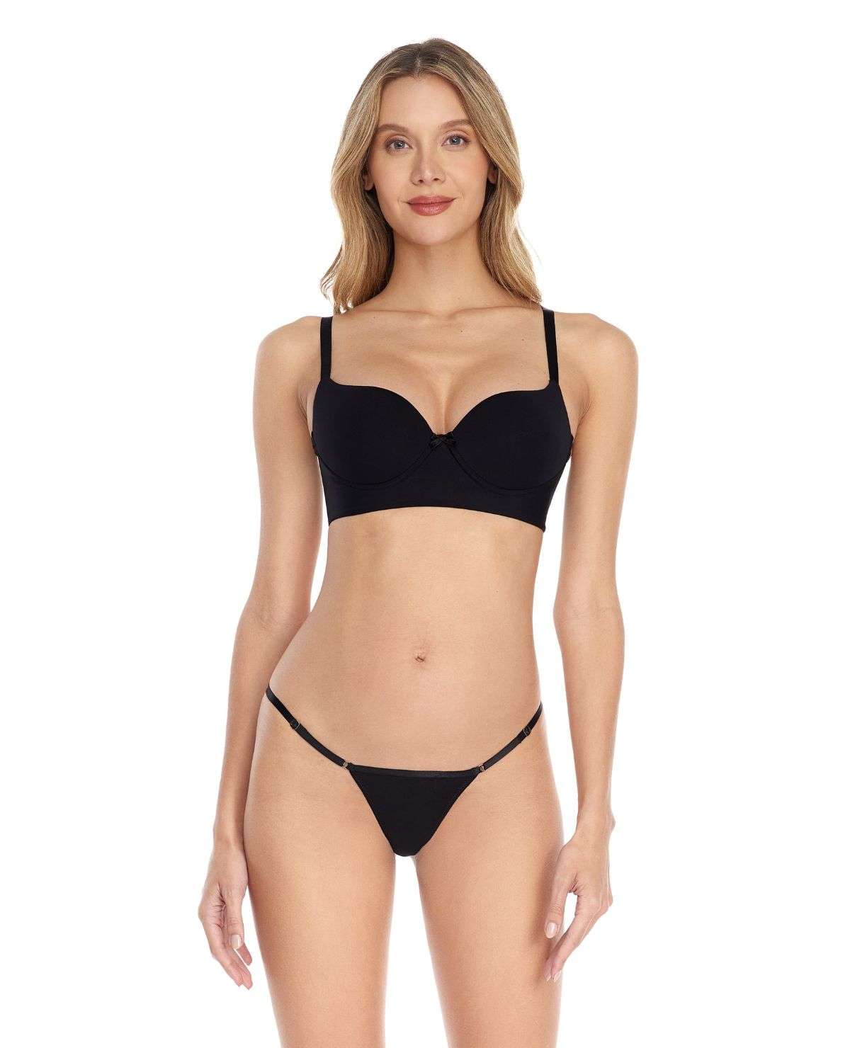Brasier negro de realce natural con copas prehormadas, cubrimiento completo y varillas laterales para soporte.