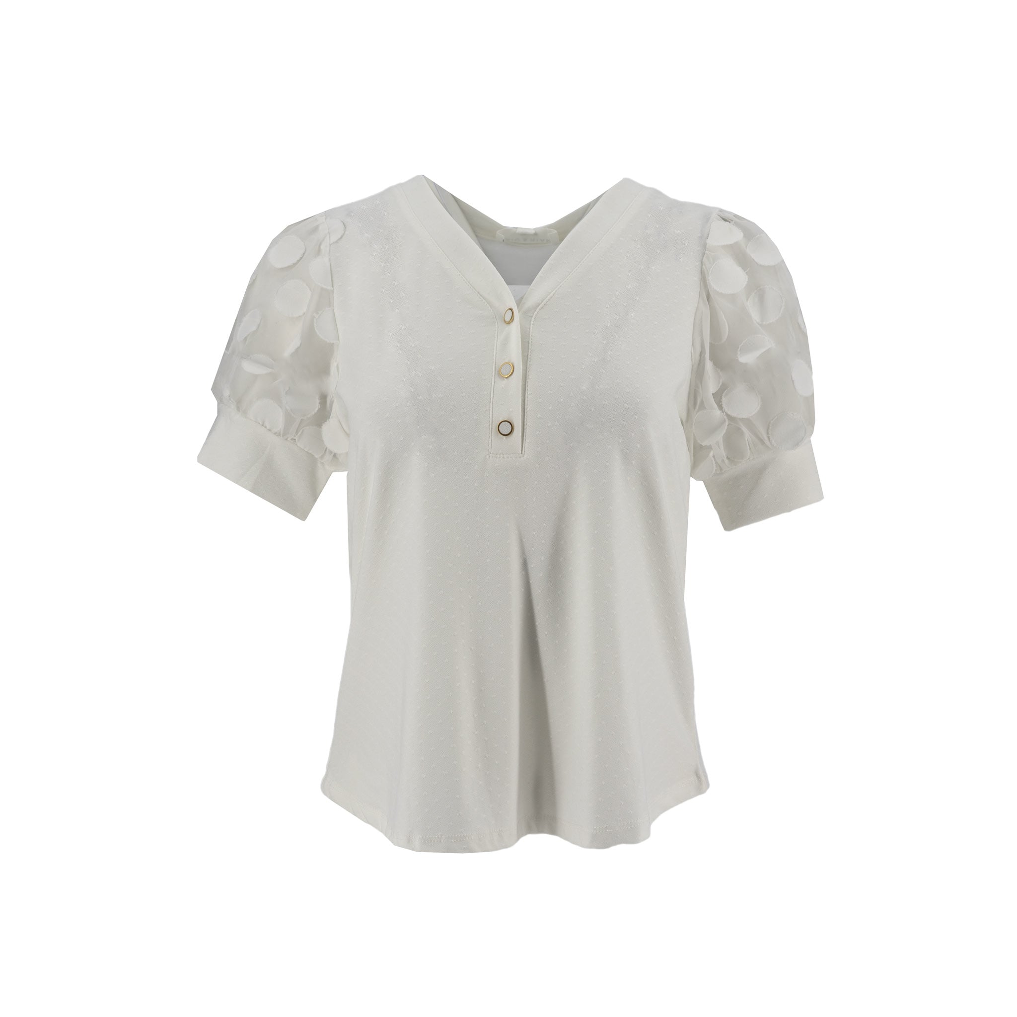 Blusa Rio + Rain Mangas Cortas Puntos Suizo Da para Damas