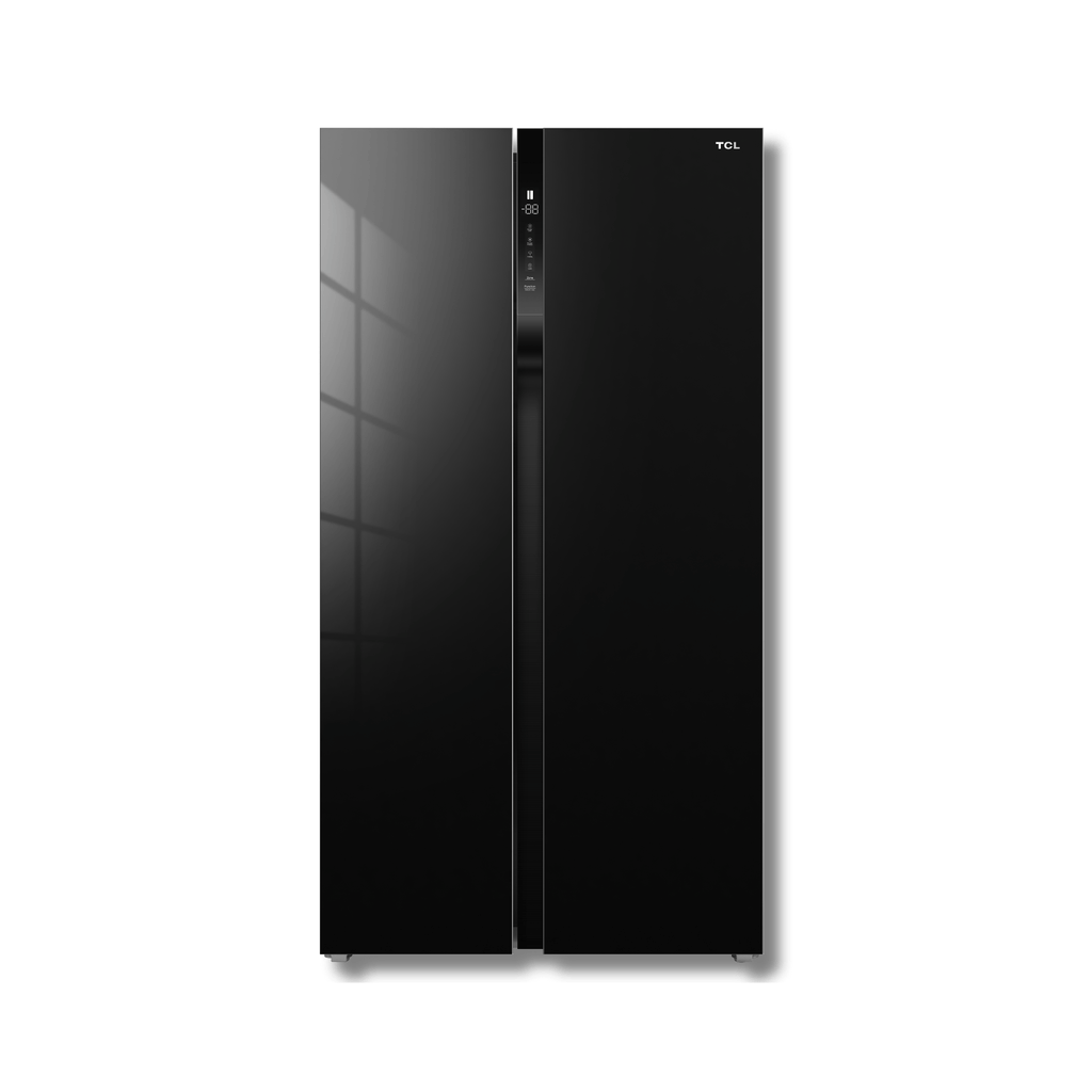 Nevera Side by Side TCL P520SBGB 18 Pies Cúbicos Inverter Glass Black