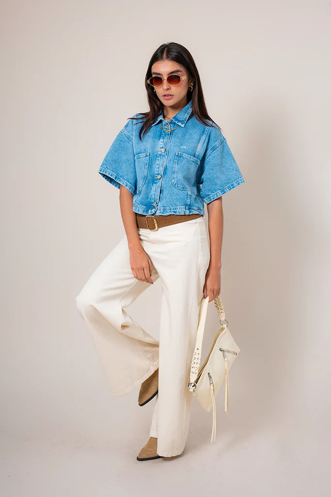 CAMISA DENIM CROP E-M 8148.