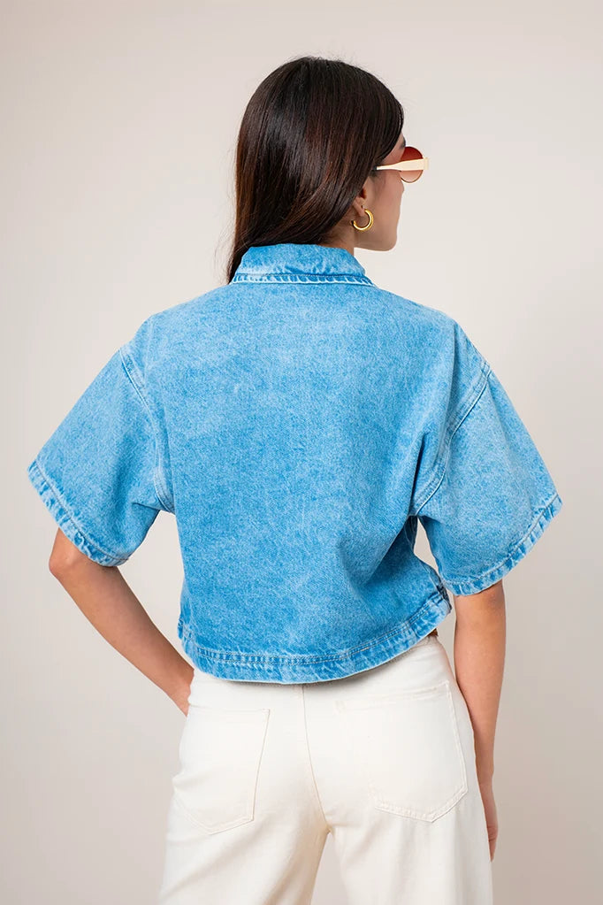 CAMISA DENIM CROP E-M 8148.