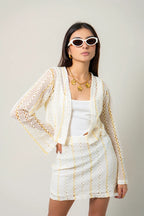 CARDIGAN EFECTO CROCHET B-M 9377.