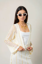 CARDIGAN EFECTO CROCHET B-M 9377.