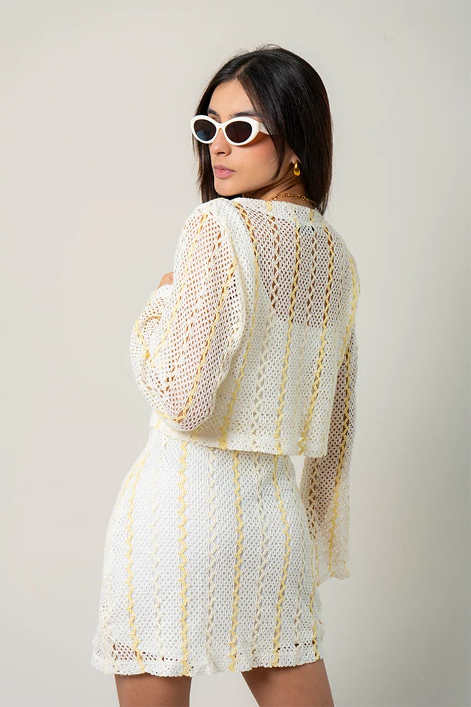 CARDIGAN EFECTO CROCHET B-M 9377.