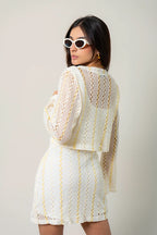 CARDIGAN EFECTO CROCHET B-M 9377.