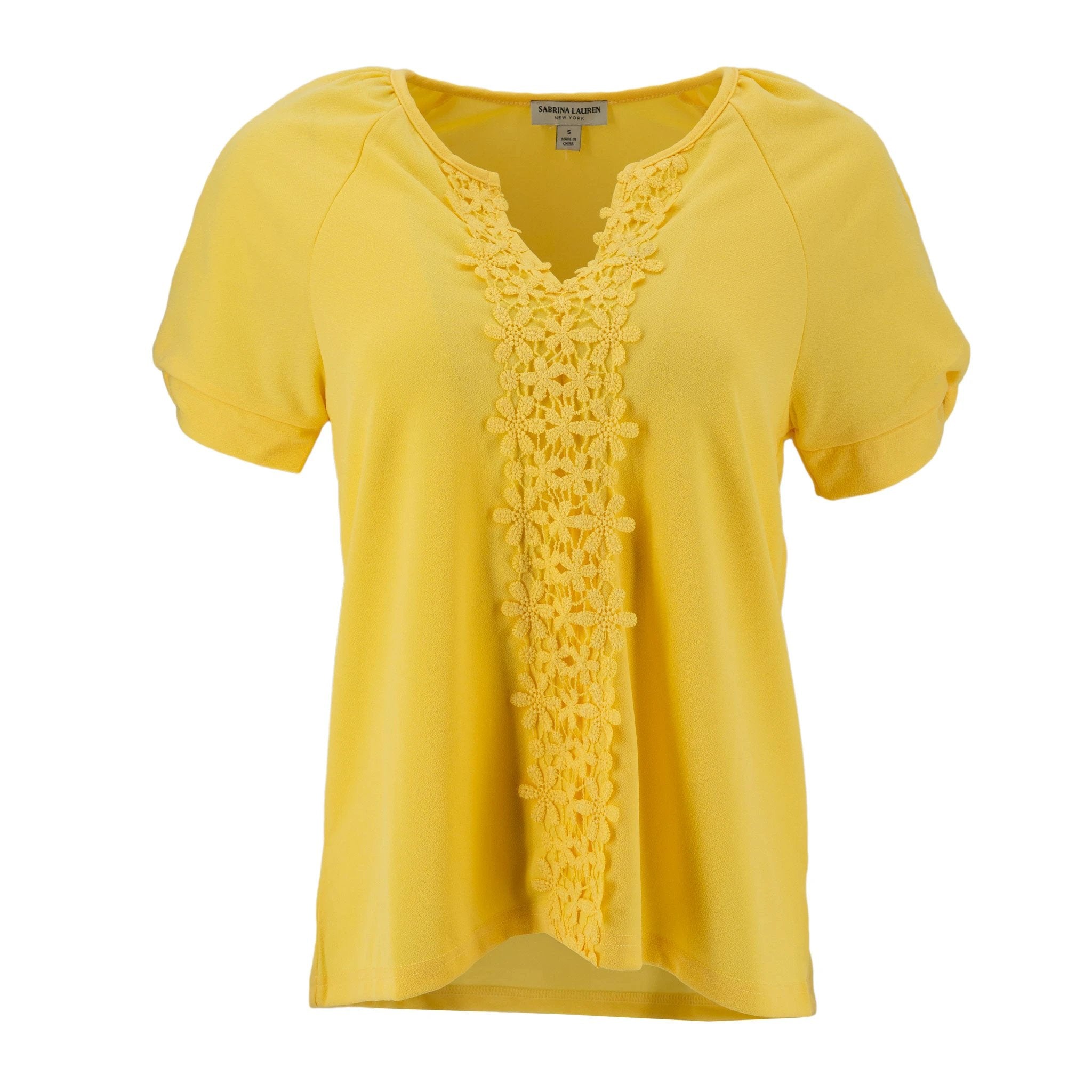 Blusa Sabrina Lauren Mangas Cortas Cuello V Encaje Centro Para Damas by Robert Louis