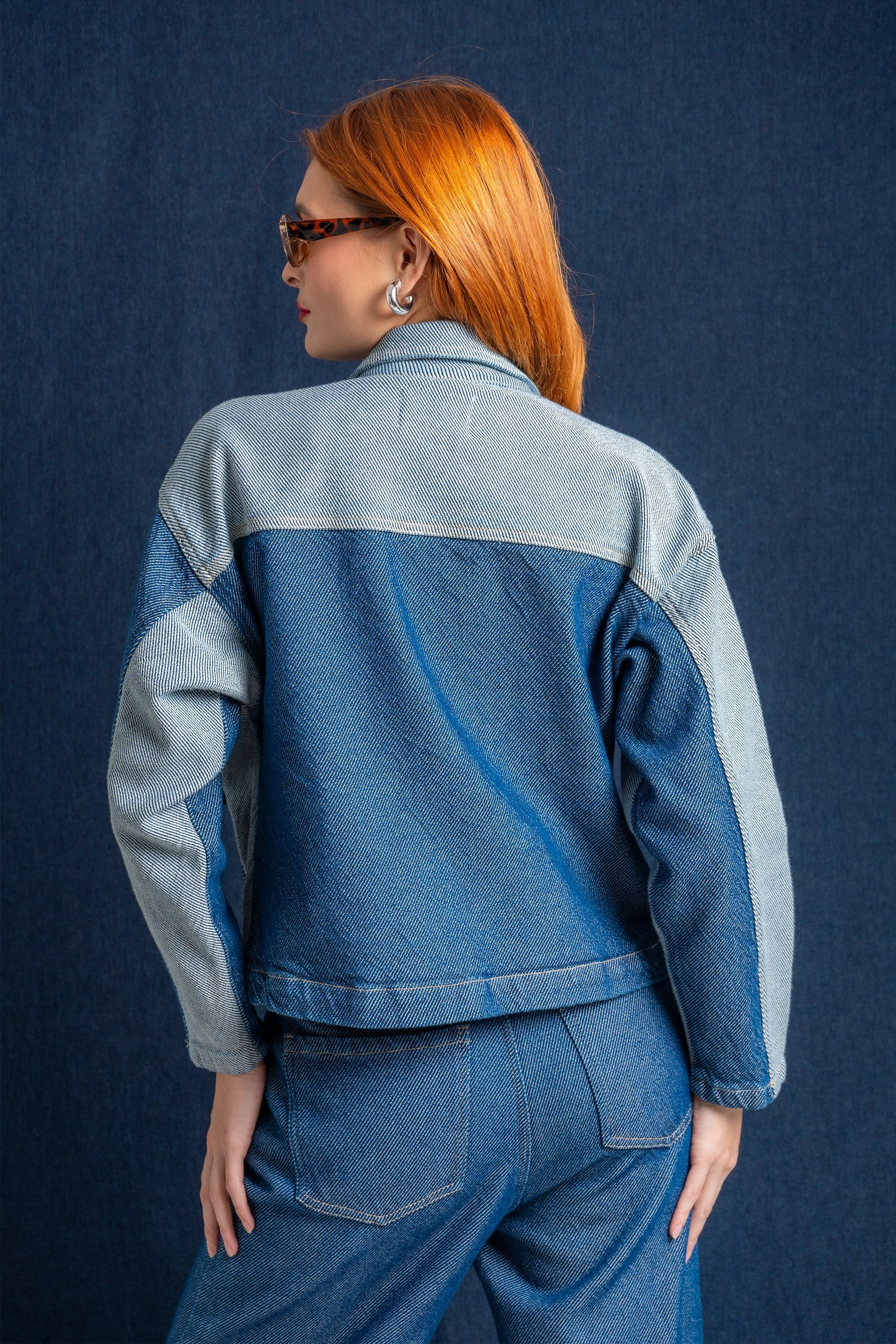 CHAQUETA DENIM PATCHWORK B-M 7553.
