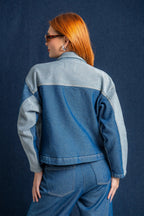 CHAQUETA DENIM PATCHWORK B-M 7553.