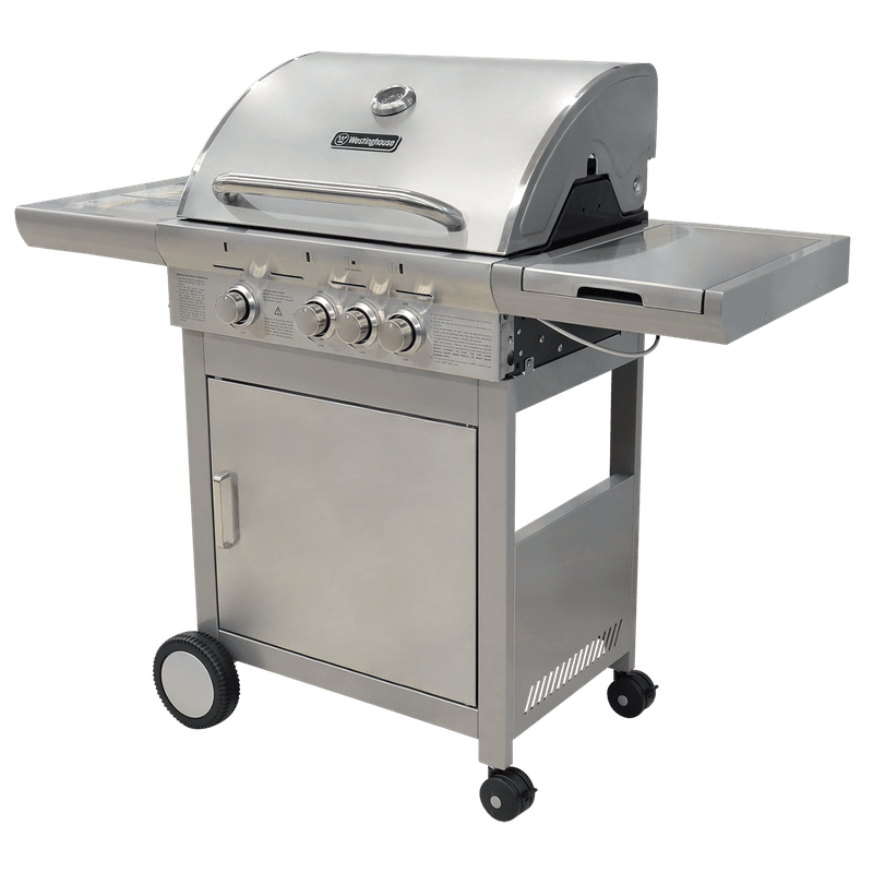 BARBACOA GAS 3 + 1 QUEMADORES 44,000 BTU ACERO INOXIDABLE