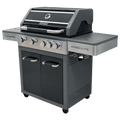 BARBACOA GAS 4 + 1 QUEMADORES TAPA CRISTAL / ACERO INOXIDABLE 56,000 BTU