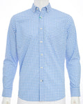 Camisa Carven Mangas Largas Cuadros Cv-b04-242-lv para Caballeros