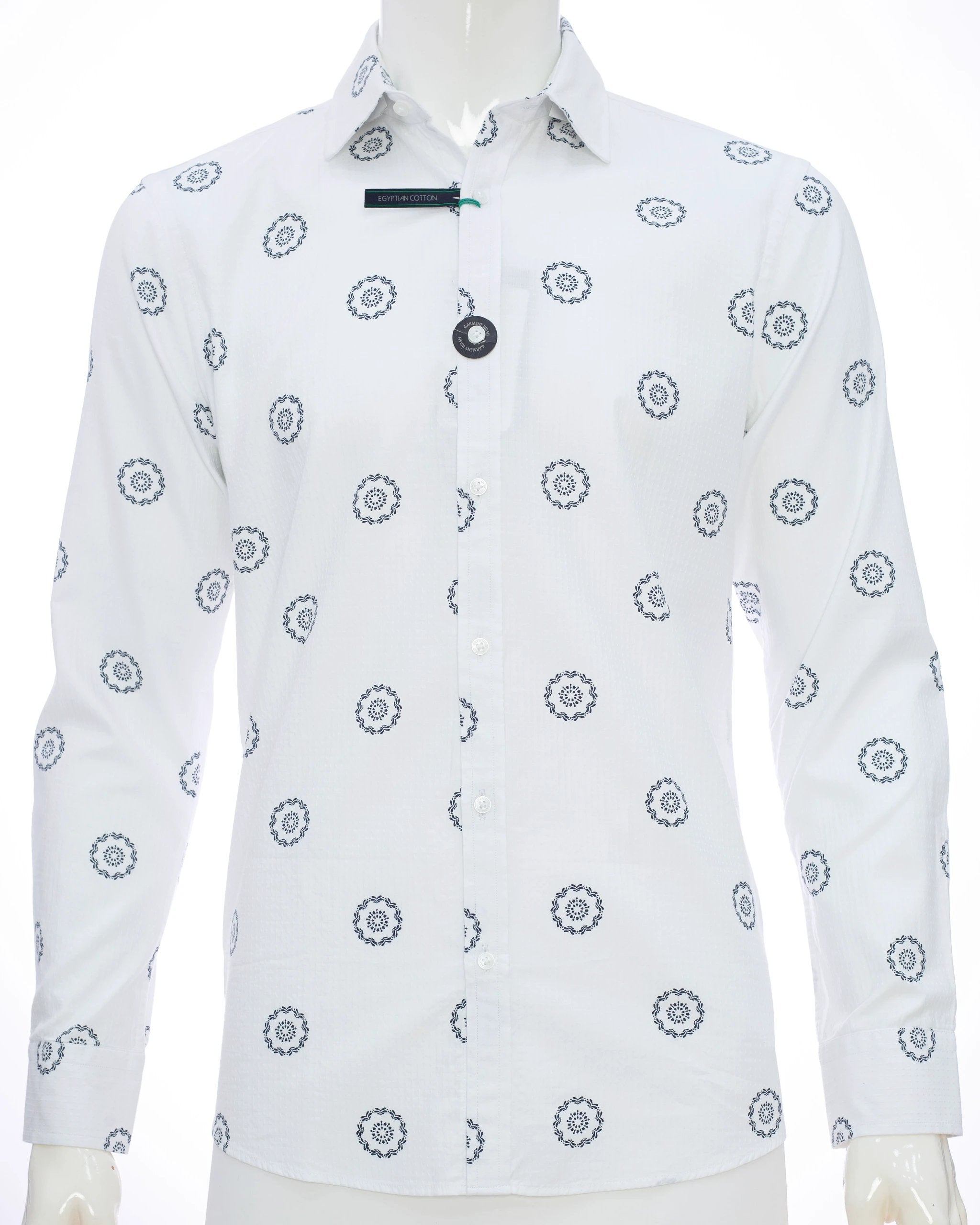 Camisa Carven Mangas Largas Cv-e01-132f-wh para Caballeros