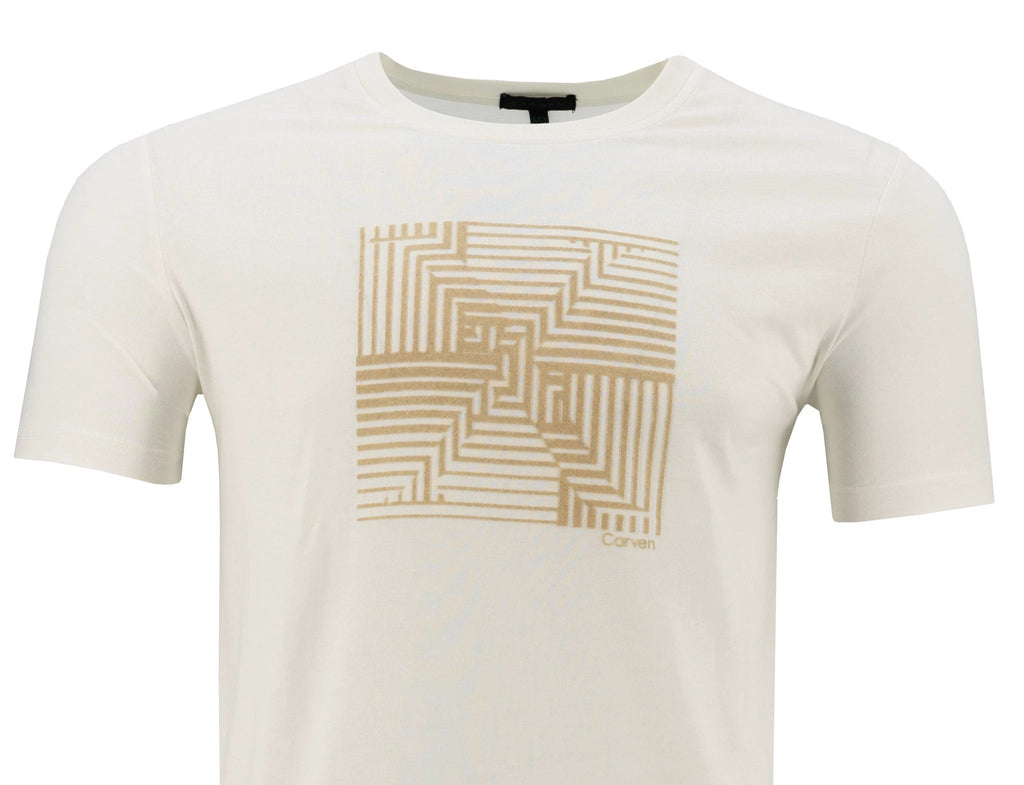 Camiseta Carven Manga Corta P/ Caballeros CV-T30-012-WH by Carven
