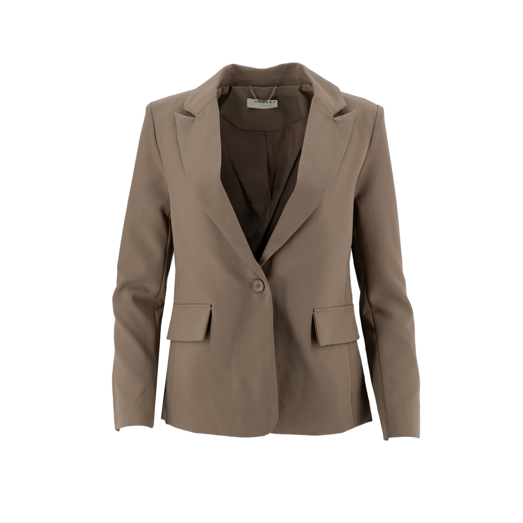 Chaqueta Carven Mangas Largas Liso Bols Tapa para Damas