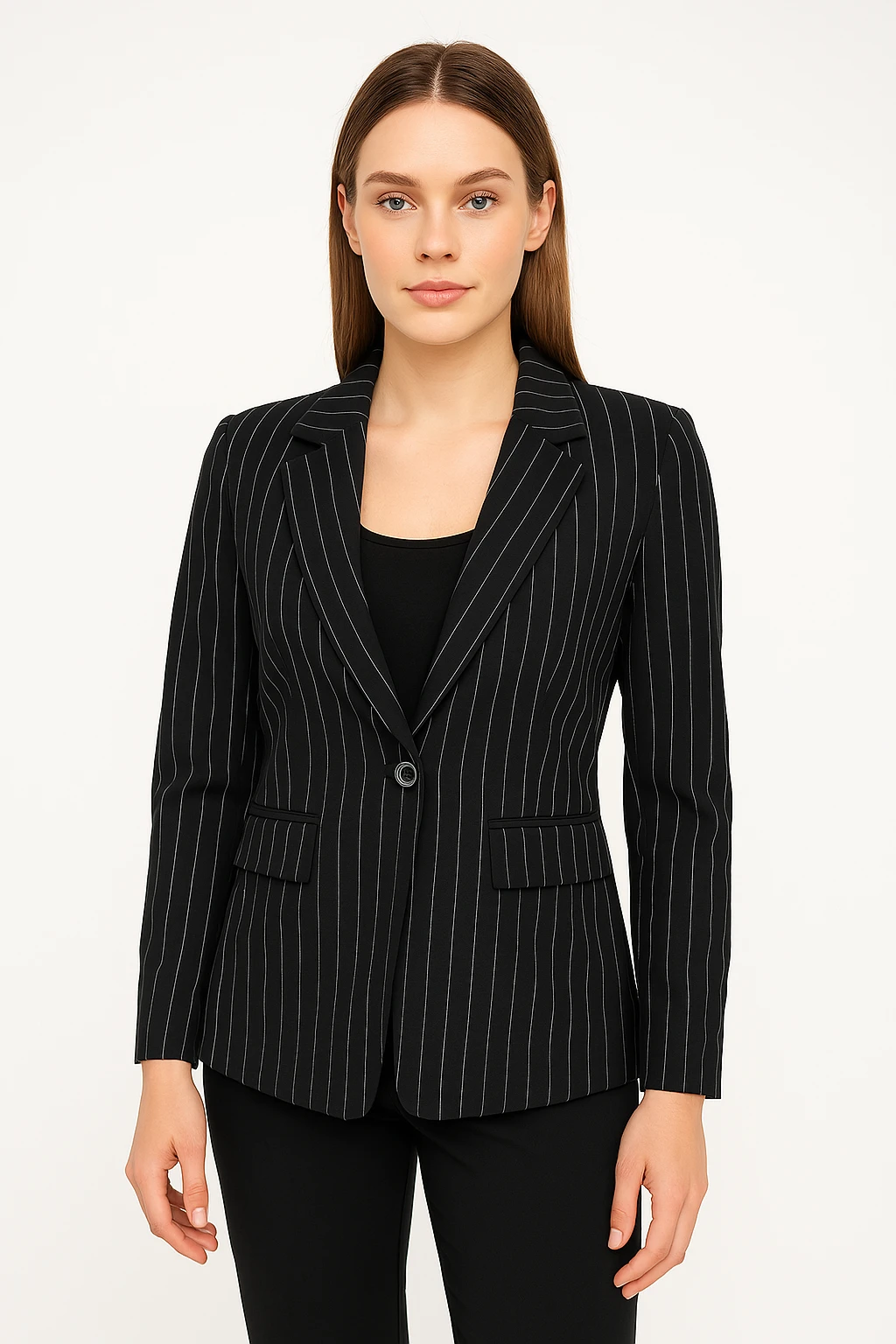 Chaqueta Adrienne Vittadini Mangas Largas Rayas Para Damas by Adrienne Vittadini