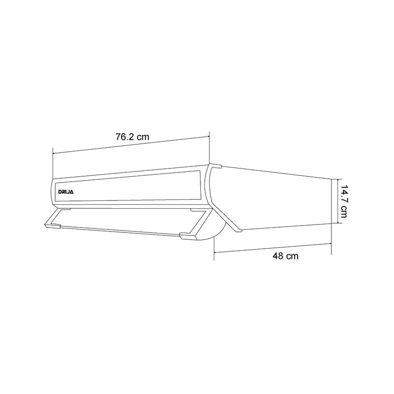 Extractor de Grasa DRIJA LED Acero Inoxidable COMPATTO 76 ACERO