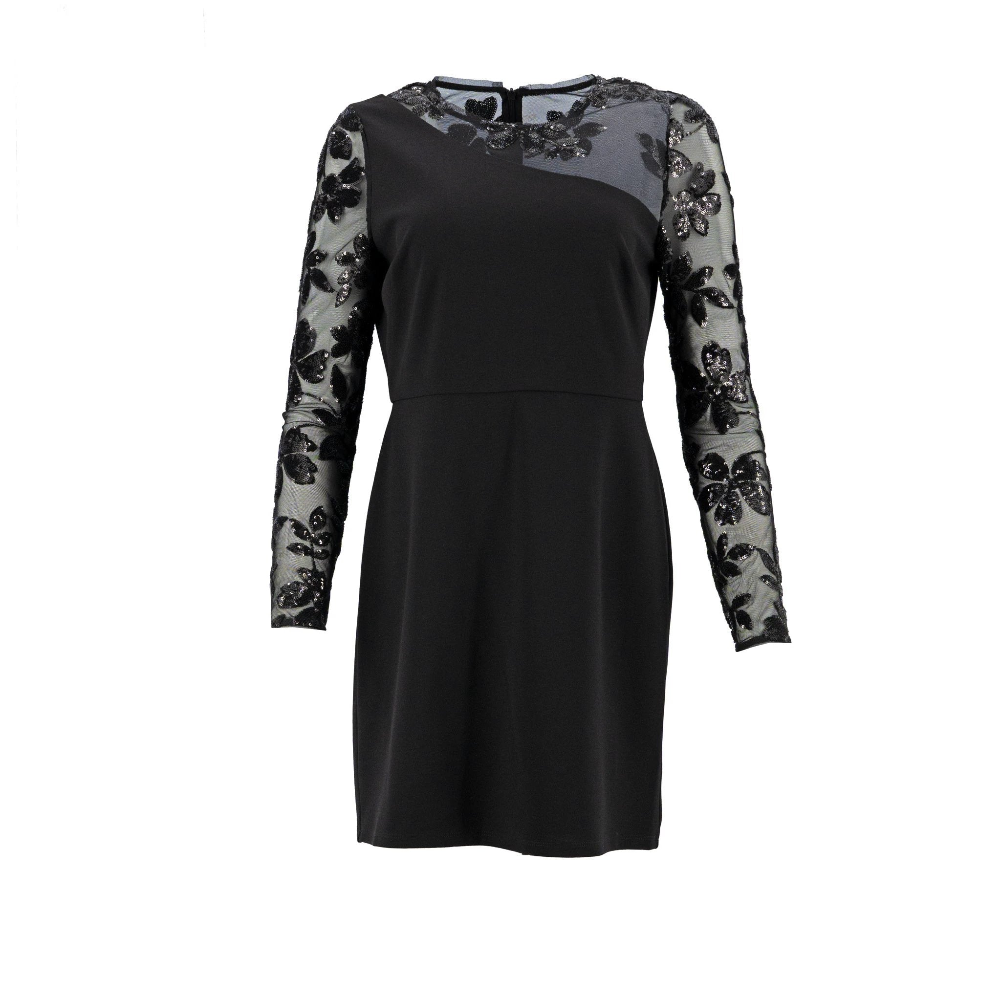 Vestido Donna Morgan Mangas Largas Liso Corto P/ Damas D9323M by Donna Morgan