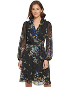 Vestido Donna Karan Mangas Largas Estampado Para Damas by Donna Karan (dkny)