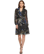 Vestido Donna Karan Mangas Largas Estampado Para Damas by Donna Karan (dkny)