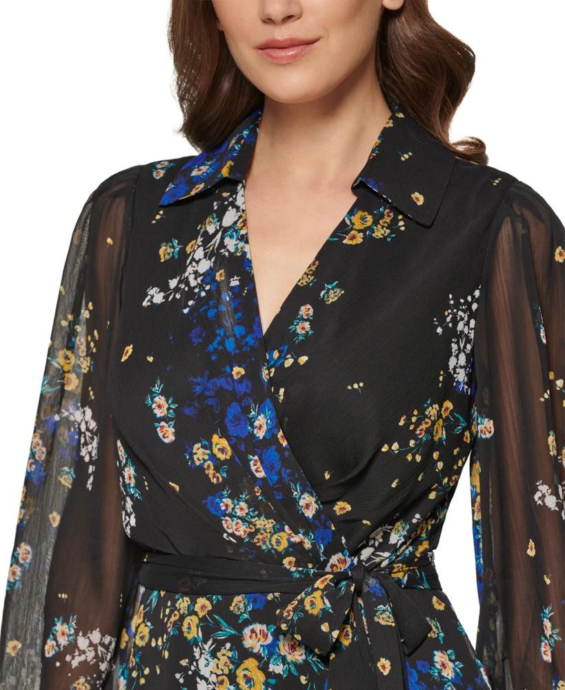 Vestido Donna Karan Mangas Largas Estampado Para Damas by Donna Karan (dkny)