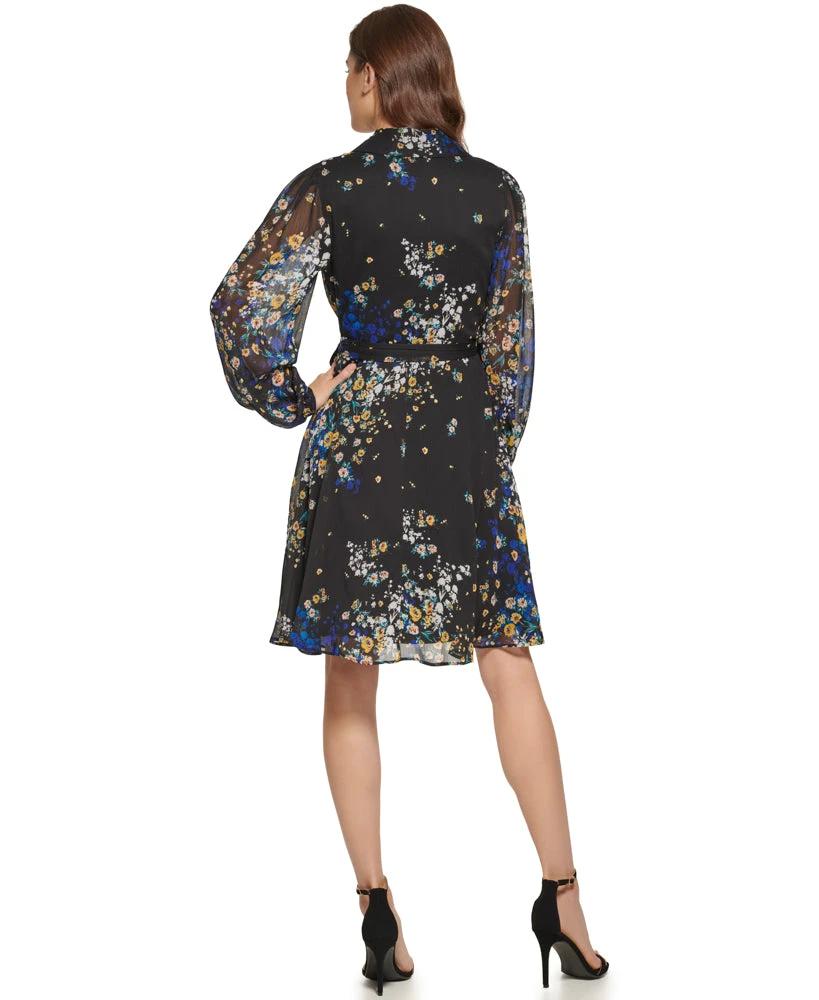 Vestido Donna Karan Mangas Largas Estampado Para Damas by Donna Karan (dkny)