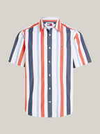 Camisa Tommy Jeans Mangas Cortas Rayas P/ Caballeros by Tommy Jeans
