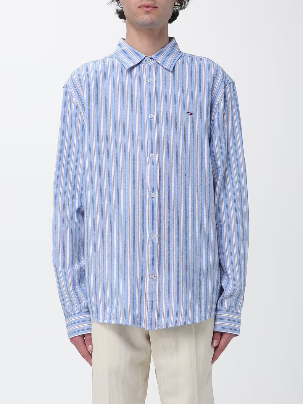 Camisa Tommy Jeans Mangas Largas Rayas para Caballeros