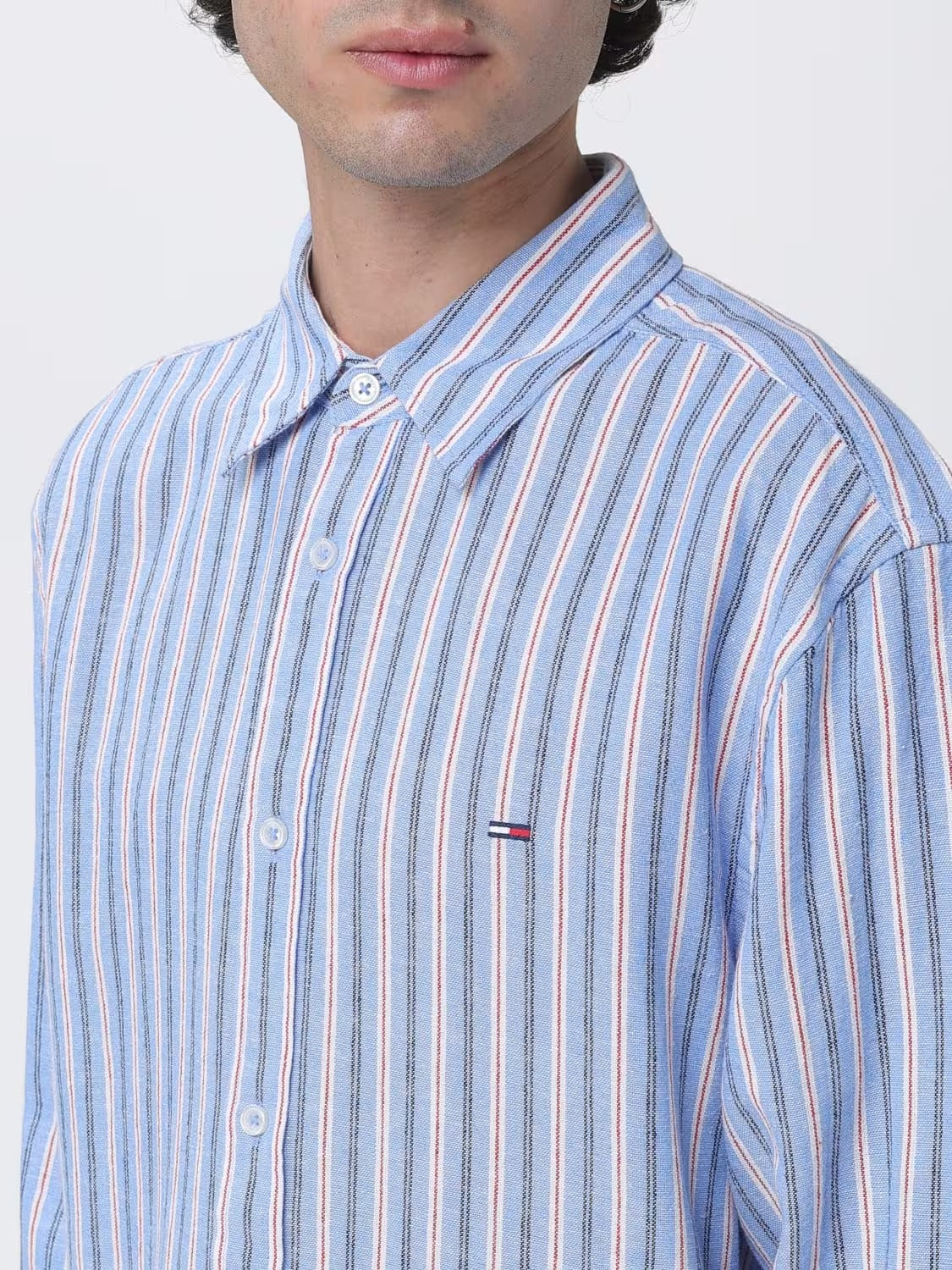 Camisa Tommy Jeans Mangas Largas Rayas para Caballeros