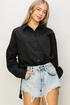 Camisa Hyfve Mangas Largas Lisa P/ Damas DZ24A285-1 by Hyfve