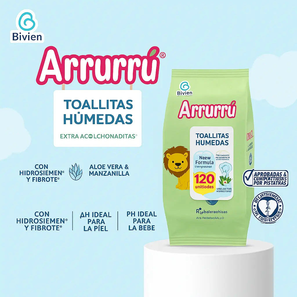 Arrurru Wipes Aloe Vera y Manzanilla 120uds 156802 22.36 lb