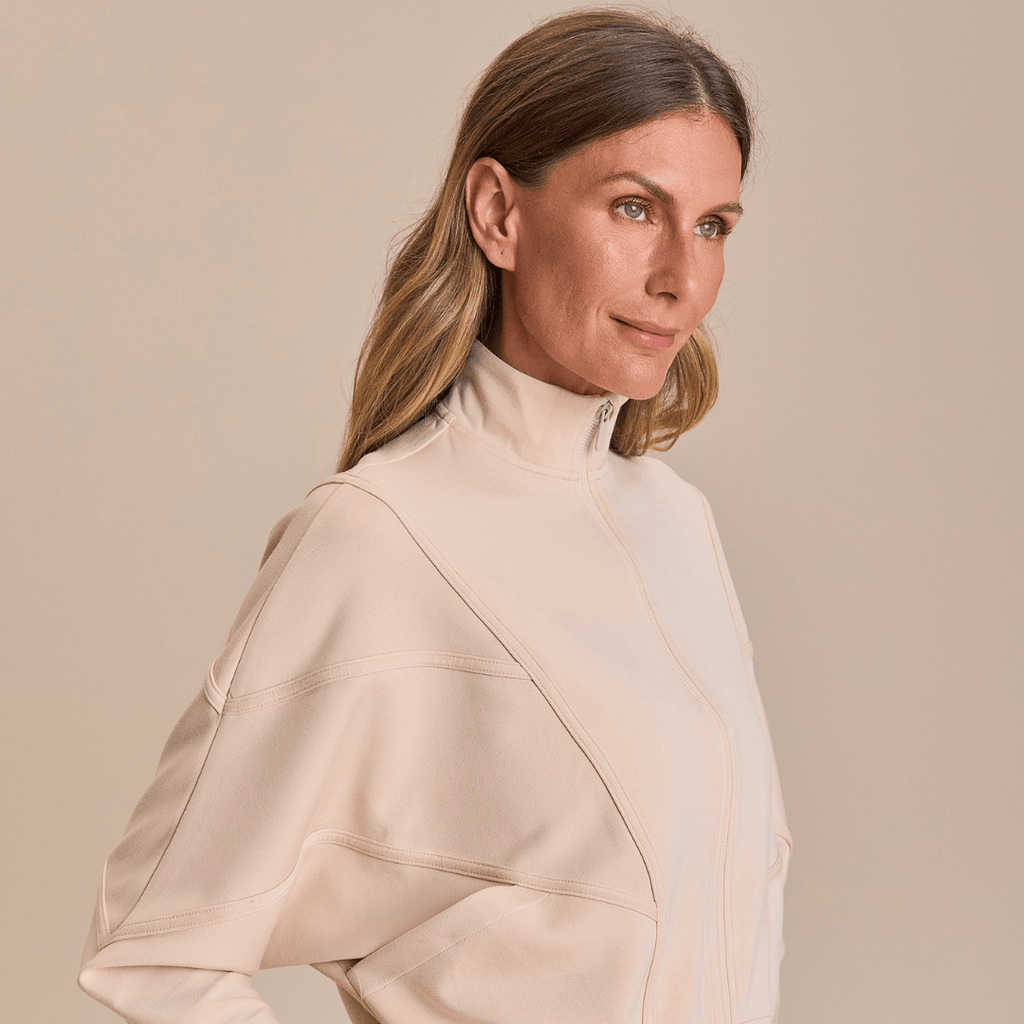 Modal Strips Sweatshirt Jacket