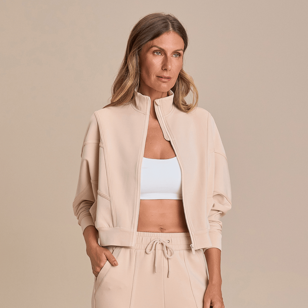 Modal Strips Sweatshirt Jacket