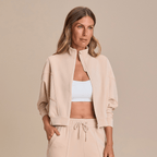 Modal Strips Sweatshirt Jacket